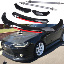 For 09-15 Mitsubishi Lancer Front Bumper Lip Spoiler Splitter Body Kit Black Red picture