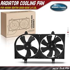 Dual Engine Radiator Cooling Fan w/ Shroud Assembly for Nissan Sentra 02-06 1.8L picture