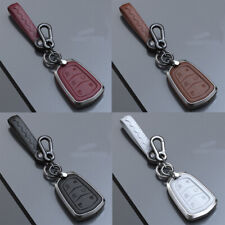 Alloy Leather Car Remote Key Fob Cover Case For 2015-2019 Cadillac Escalade ESV picture