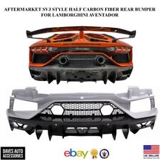 Aftermarket SVJ Style Half Carbon Fiber Rear Bumper For Lamborghini Aventador picture