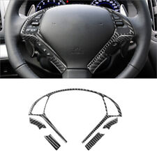 5Pcs For Infiniti G37 Sedan 2010-2013 Carbon Fiber Steering Wheel Set Cover Trim picture