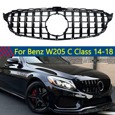 GTR Style Front Grill Gloss Black For Mercedes Benz C Class W205 2014-2018 picture