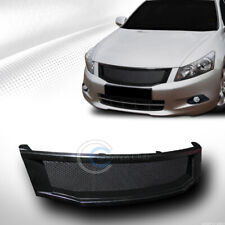 Fits 08-10 Accord Sedan Glossy Black T-R Aluminum Mesh Front Hood Bumper Grille picture
