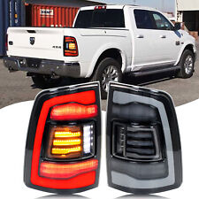 LED Sequential Tail Lights for Dodge Ram 2009-2018 Yellow Signal Grey Rear Lamps picture
