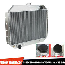 3 Row Aluminum Radiator For 66-79 Ford F-Series F100 F150 F250 F350 78-79 Bronco picture
