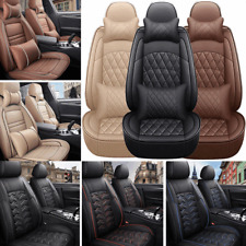 Full Set 5-Seats Universal PU Leather Car Seat Covers Front Rear Protect Cushion picture