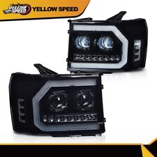 Fit For 2007-2013 GMC Sierra 1500 2500HD 3500HD LED DRL Tube Projector Headlight picture