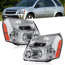 2X Front Lamps Headlights Assembly For 2005-2009 Chevy Equinox Chrome Housing picture