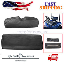 Front Replacement Leather Seat Cover Black Fits E-Z-Go TXT Staple On Golf Cart picture