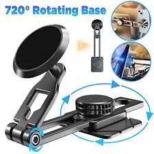 Foldable 720° Magnetic Phone Holder Car Dashboard Mount Rotation Strong Magnets picture