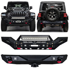 Vijay Fit 2018-2024 Jeep Wrangler JL Front or Rear Bumper with Aluminum Lights picture