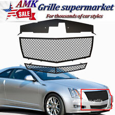For 2008-2013 Cadillac CTS Stainless Front Double Mesh Grille Grill Insert Black picture