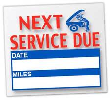 Next Service Due Reminder Oil Change Stickers - Static Clings (100 Per Pack) picture