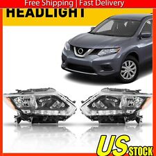 For 2014-2016 Nissan Rogue Halogen Headlights Headlamp w/LED DRL Left+Right Pair picture