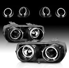 Projector Headlights For 1994-1997 Acura Integra LED Halo Ring Black Headlamps picture