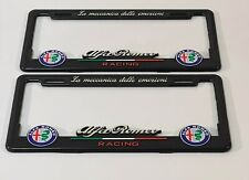 x2 Alfa Romeo Racing License Plate Frame 3D Custom Made of Heavy Duty Plastic picture