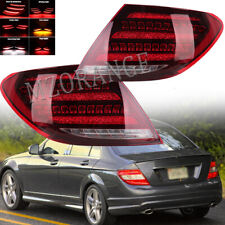 Red Lens LED Tail Lights Brake For Mercedes Benz W204 C250 C300 2007 2008-2014 picture