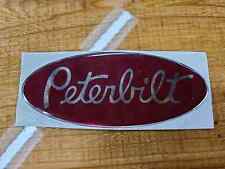 1x Red/Chrome Replacement for Peterbilt Decal Emblem Size & Fit Stick Badge picture