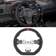 Fits 15-21 Subaru WRX & STI Steering Wheel Alcantara + Red Stitching + Red Line picture