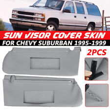 Replacement Sun Visor Cover Leather Gray For 1995-99 Chevy Tahoe Suburban Yukon picture