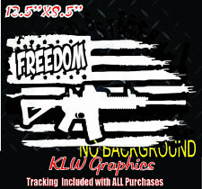 Freedom usa flag Decal Sticker Liberty Freedom Patriot Evil Skull 2A Molon Labe  picture