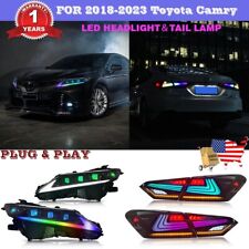 Fit For 2018-2023 Toyota 8th Camry XSE XLE SE LE LED RGB Headlights ＆ Tail Lamps picture