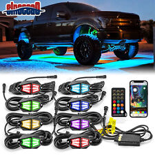 8x Wide Angle RGB Underglow Rock Lights APP DIY Chasing For Toyota Tacoma Tundra picture