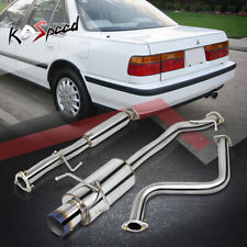 FOR 90-93 HONDA ACCORD STAINLESS CATBACK CAT BACK EXHAUST SYSTEM 4
