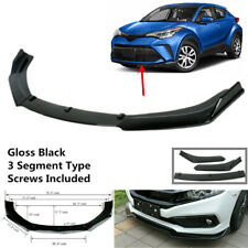 Add-on Universal Fit For Toyota C-HR CHR Front Bumper Lip Spoiler Splitter Black picture