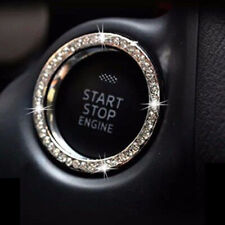 1Pc Auto Car SUV Silver Button Start Switch Diamond Ring Decorative Accessories  picture