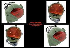2 each Parking-Lights + 2 each Tail-Lights 383-Green Plastic Housings& 24v-bulbs picture