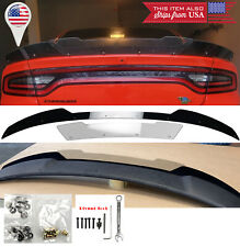 2 Pcs Black Decklid Spoiler Flap Wicker bill Fit 15-23 Dodge Charger SRT Hellcat picture