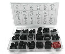 125 Pc Rubber Grommet Firewall Wire Gasket Solid Hole Plug Assortment Set picture