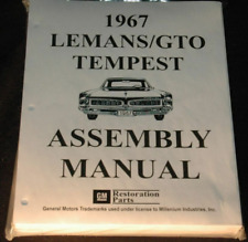 1967 GTO/LEMANS/TEMPEST ASSEMBLY MANUAL 100'S OF PAGES OF PICTURES, PART NUMBERS picture