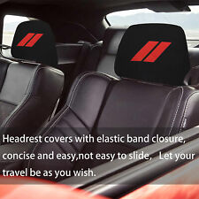 2pcs For Dodge Journey Dart SRT Car Headrest Cover Red Soft Fabric Pillow Case picture