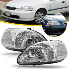 Fits 1996-1998 96-98 Honda Civic Headlights Head lamps Replacement Pair picture