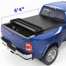 4 Fold 6.4' Bed Soft Tonneau Cover For 2003-2024 Dodge Ram 1500 2500 3500 Truck picture