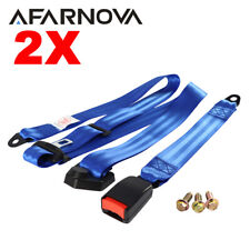 Fits Axdi 2set Blue 3-Point-fixed Harness Adjustable Replace Seat Belt Universal picture
