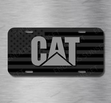 CAT USA Black White Grey Construction Caterpillar  License Plate Front Auto Tag picture