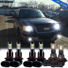 For Ford Expedition 2003-2006 6000K LED Headlight + Fog Light Combo 6x Bulbs Kit picture
