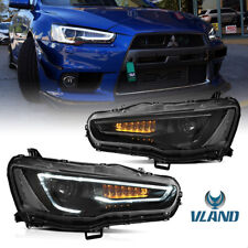 For 2008-17 Mitsubishi Lancer EVO VLAND Pair LED Headlights Projector Headlights picture