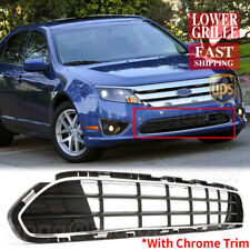 For Ford Fusion 2010-2012 2Pcs Front Bumper Lower Grille W/Chrome Molding Trim picture