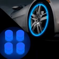Pack of 2, 8PCs Luminous Valve Caps Fluorescent Blue & Green Night Glowing Car picture