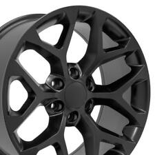 Set of 4 CK156 Satin Black 20 inch Rim Fits GMC Chevy Snowflake 5668 Wheel picture