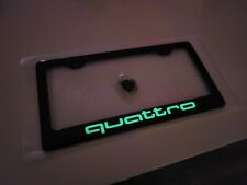 Audi Quattro Glowing Carbon Fiber License Plate Frame 100% Carbon Material picture
