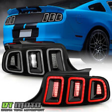 Clear Black Sequential LED Tail Lights For 2012-2014 Ford Mustang Set Left+Right picture