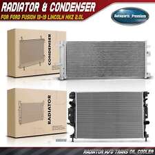 New Radiator & AC Condenser Cooling Kit for Ford Fusion 13-19 Lincoln MKZ 13-18 picture