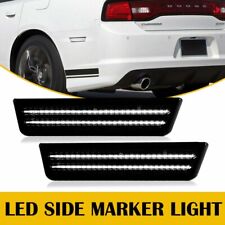 Smoke Lens Fender Rear Side White Marker Lights LED For 08-2014 Dodge Challenger picture