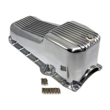 80-85 SBC Chevy Retro Finned Polished Aluminum Oil Pan - 305 350 5.7 Small Block picture