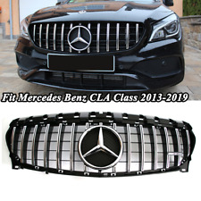 Chrome GTR Style Grille W/Emblem For Mercedes Benz W117 2013-2019 CLA250 CLA200 picture